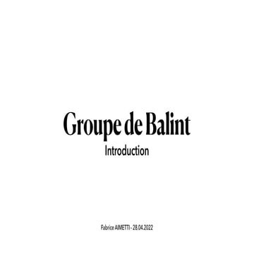 Groupe de Balint | PDF