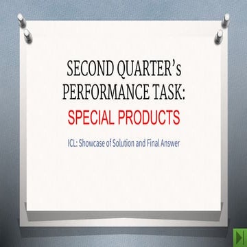 Special Products Tutorial