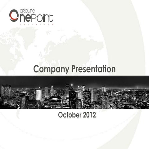 Groupe onepoint presentation