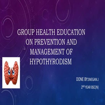 Hypothyrodism health education