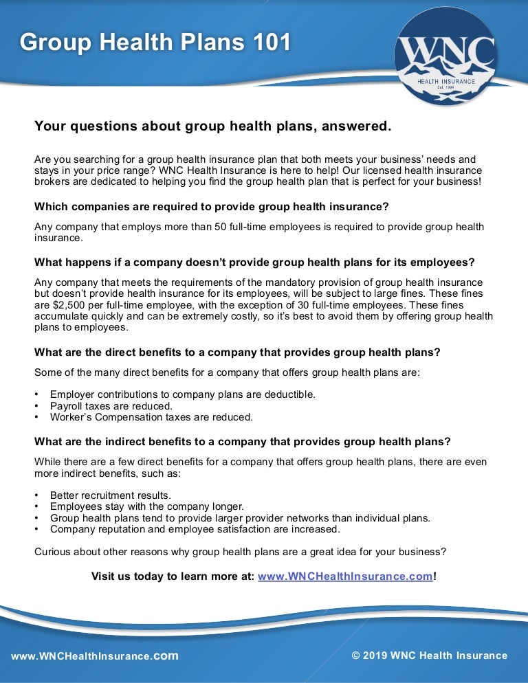 Group Health Plans 101