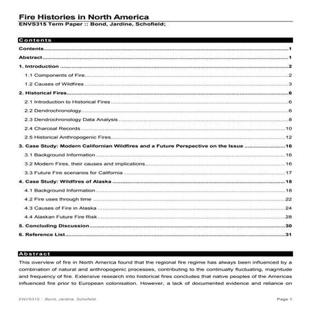 Fire Histories in North America