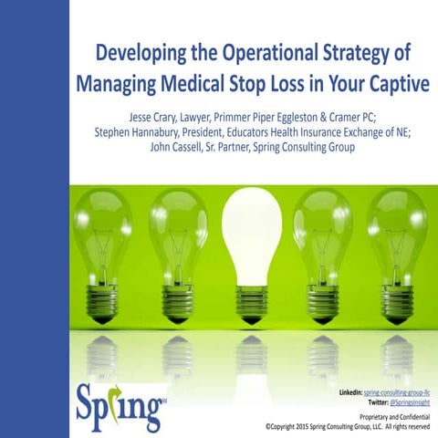 Group medical stop loss captives 2015