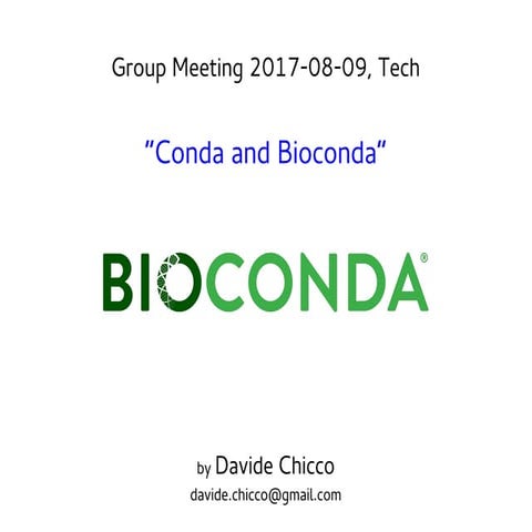 Conda and Bioconda