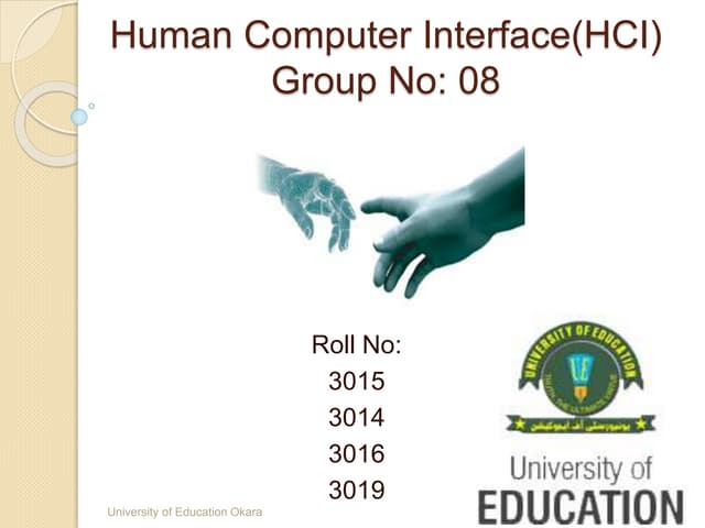 Human Computer Interface of an Information System | PPT