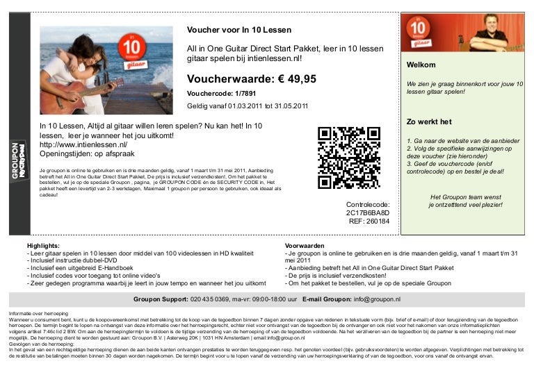 Voorbeeld Groupon Voucher Sample
