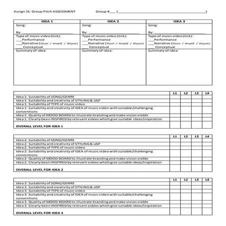 Group pitch assessment