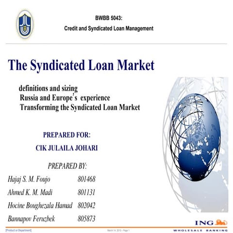The Syndicated Loan Market