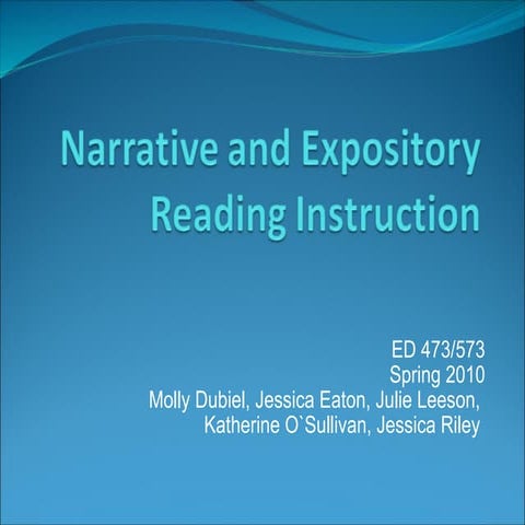 JCU 473/573 Narrative Expository PowerPoint