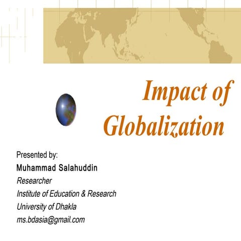 Impact of Globalization 