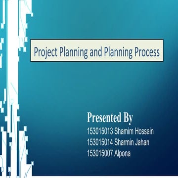 Project planning and planning process | PPT
