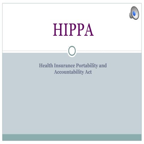 Group presentation hippa ppt