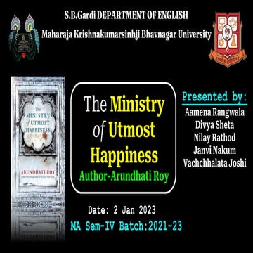 Group Presentation on The Ministry of Utmost Happiness.pptx