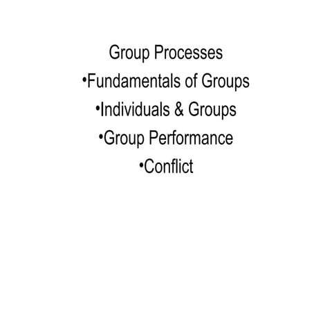 Group processes lecture social psychology