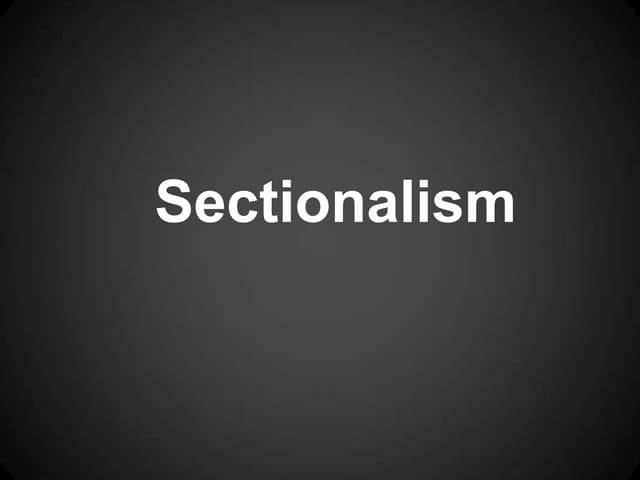 Sectionalism