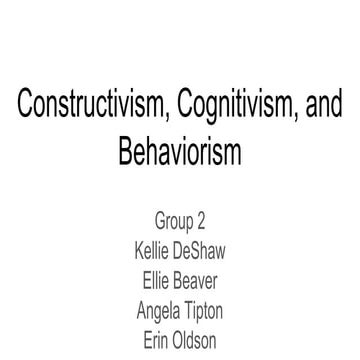 The Evolution of Constructivism, Cognitivism, and Behaviorism