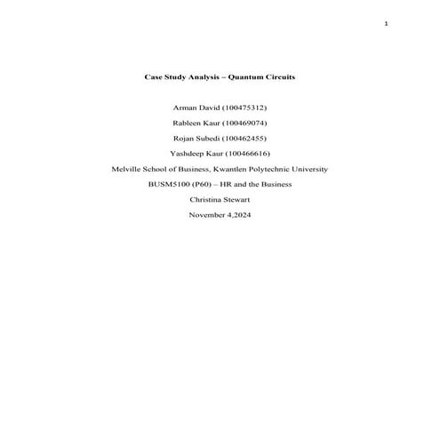 Group Project 1 Group B  Quantum Circuits