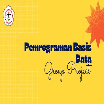 Group projects - Pemrograman Basis Data | PDF