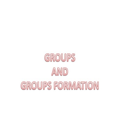 Groups