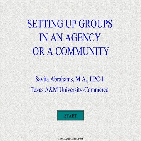 Setting Up Group Page | DOC