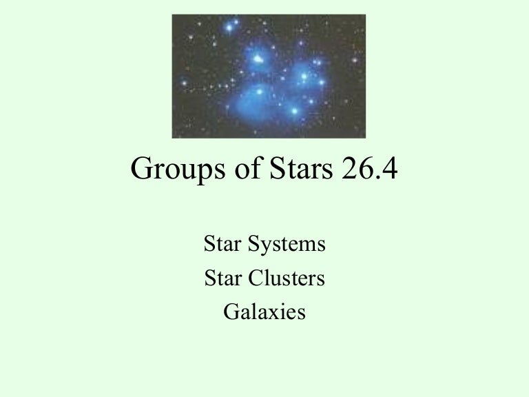 Groups of stars 26.4