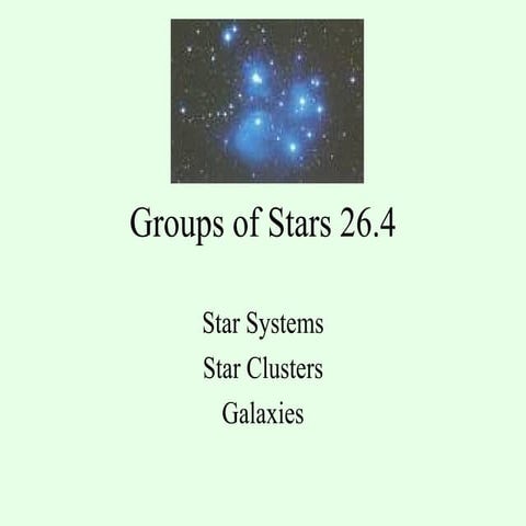 Groups of stars 26.4