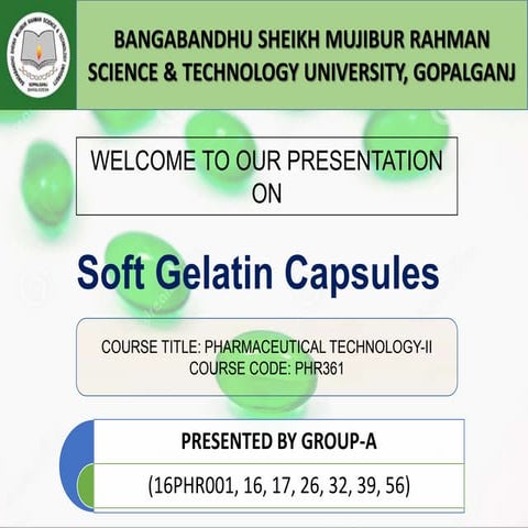 Soft Gelatin Capsule