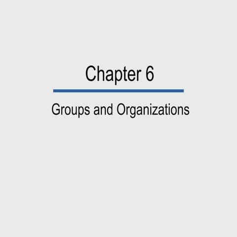 Groups & Organizations