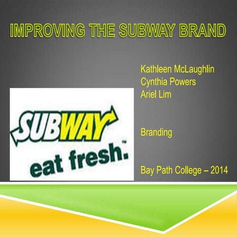 Group three presentation - Subway