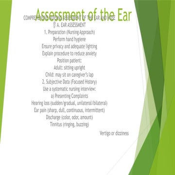ENT assessment | PPT