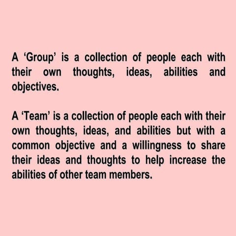 Group vs team | PPT