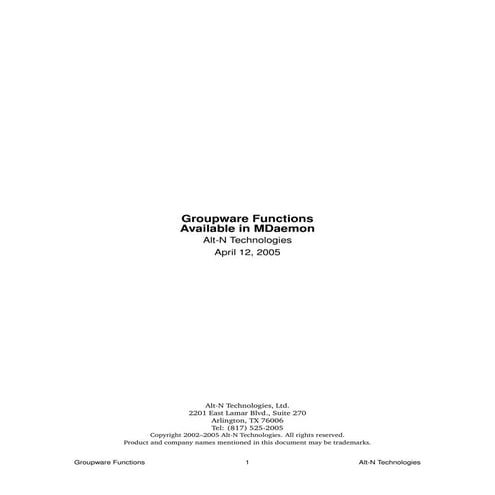 Groupware functionsinm daemon