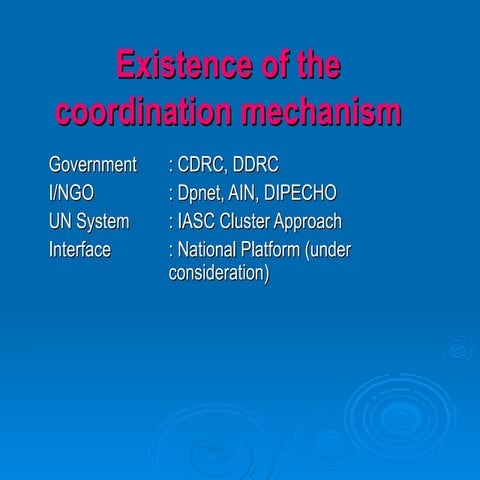 Group work 2 coordination mechanism
