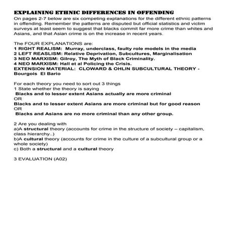 Explaining Black and Asian 'Criminality'