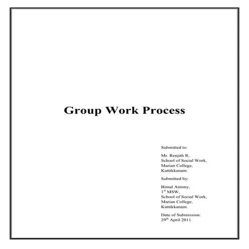 Group work process