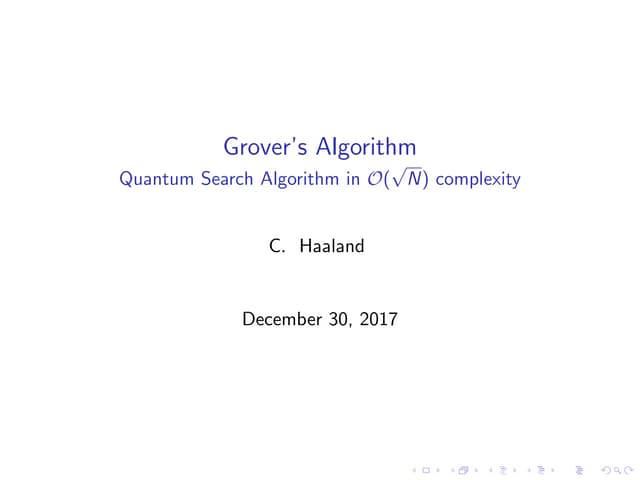 Grovers Algorithm 
