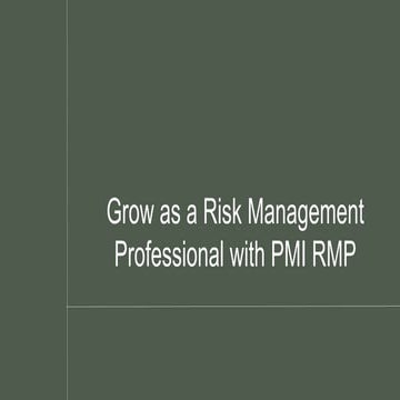 Grow as a Risk Management Professional with PMI RMP.pptx