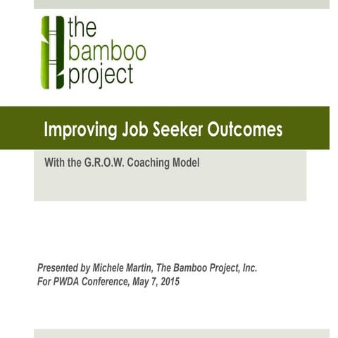 Improving Job Seeker Outcomes with the G.R.O.W. Coaching Model