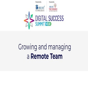 Growing and Manage Remote Team