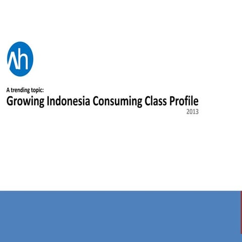 Growing indonesia Consuming Class Profile