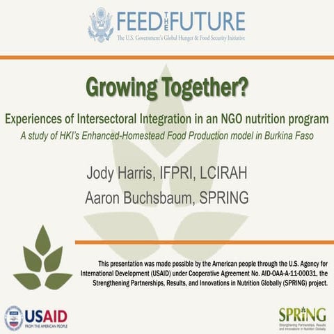 Integrating Agriculture and Nutrition_Jody Harris and Aaron Buchsbaum_5.7.14