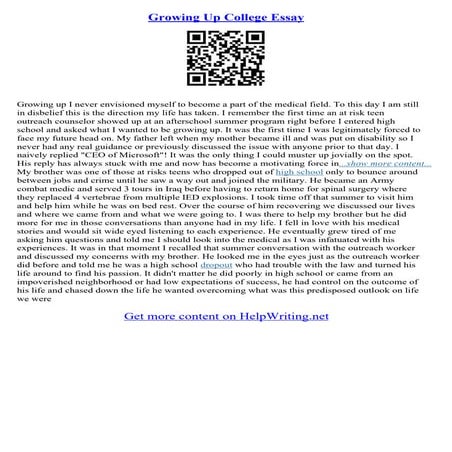 Profile Essays Examples