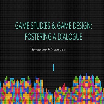 Women in Games Boston March 2018 Talk: Fostering Dialogue between Game Studie...