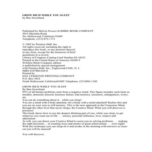 Grow Rich While You Sleep.pdf