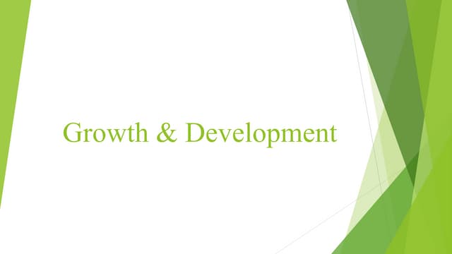 Human growth and development powerpoint | PPTX