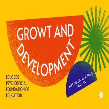 Growth and development