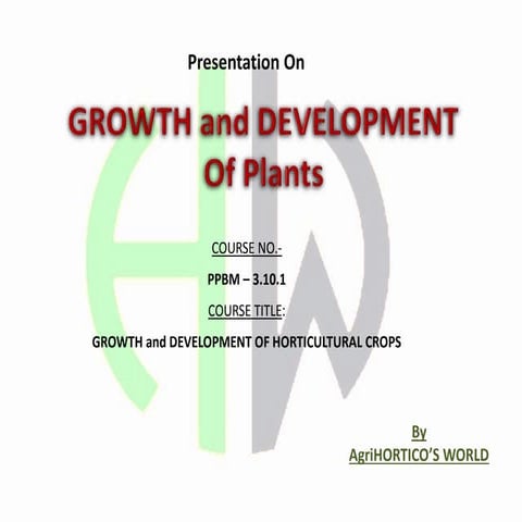 Growth and development of Horticulture Crops.pptx