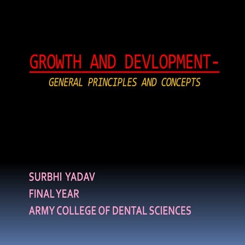 Growth and devlopment in orthodontics