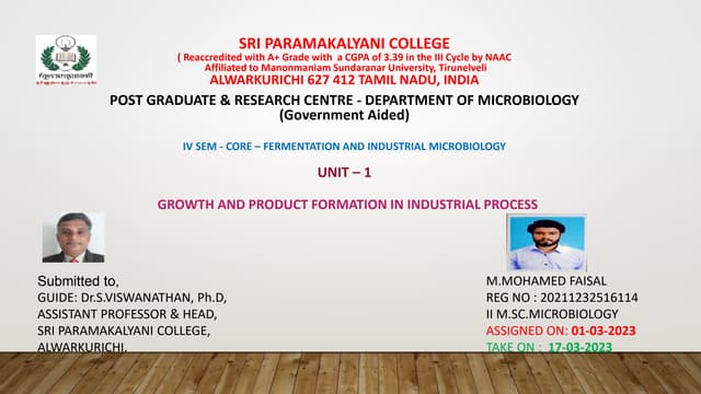 GROWTH AND PRODUCT FORMATION IN INDUSTRIAL PROCESS.pptx
