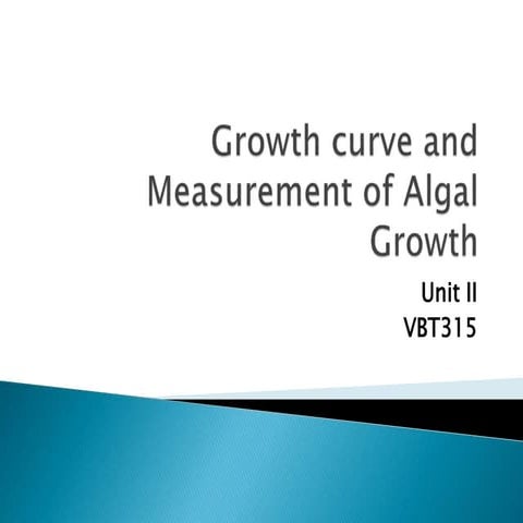 Growth curve and Measurement of algal growth